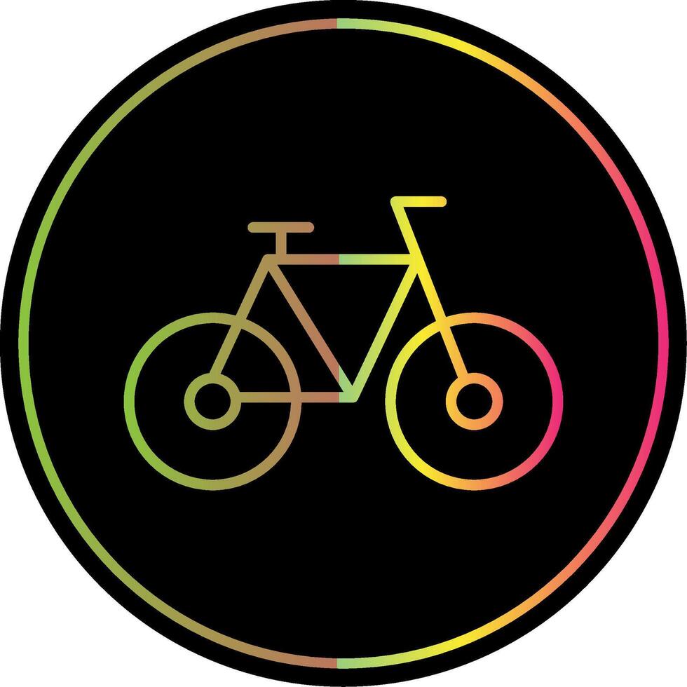 Bicycle Line Gradient Due Color Icon Design vector