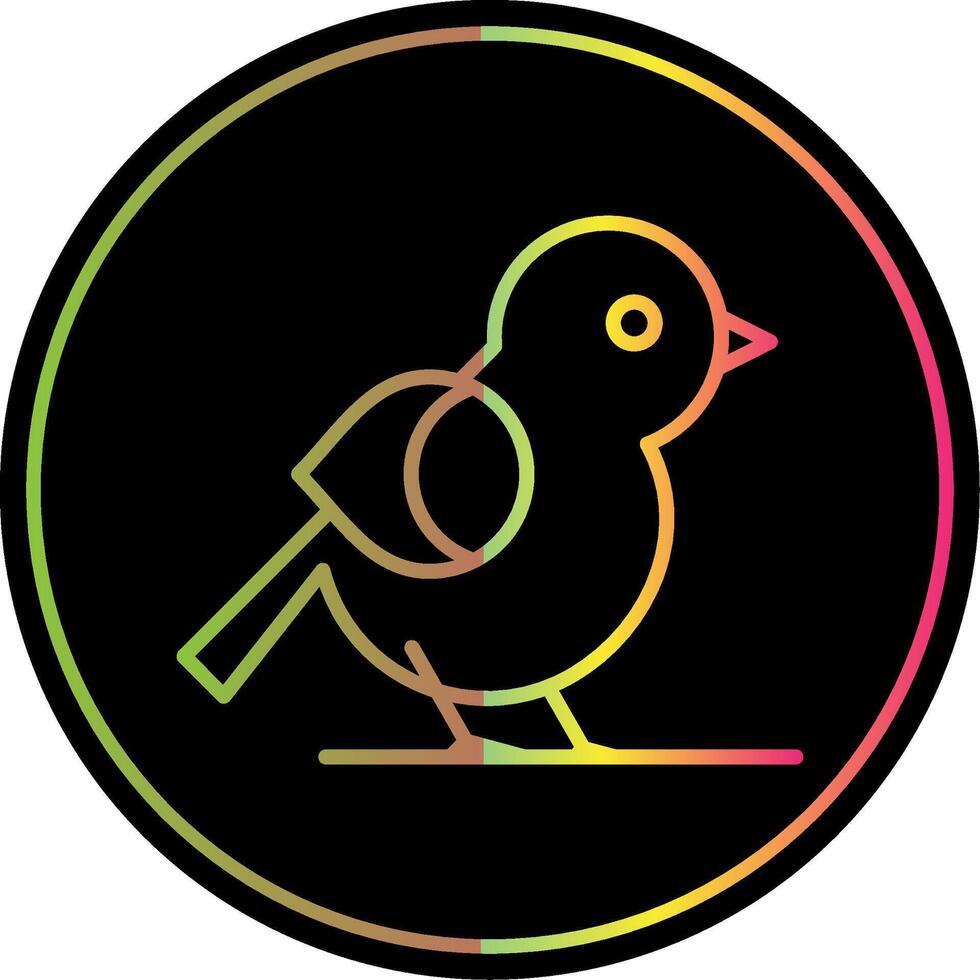 Bird Line Gradient Due Color Icon Design vector