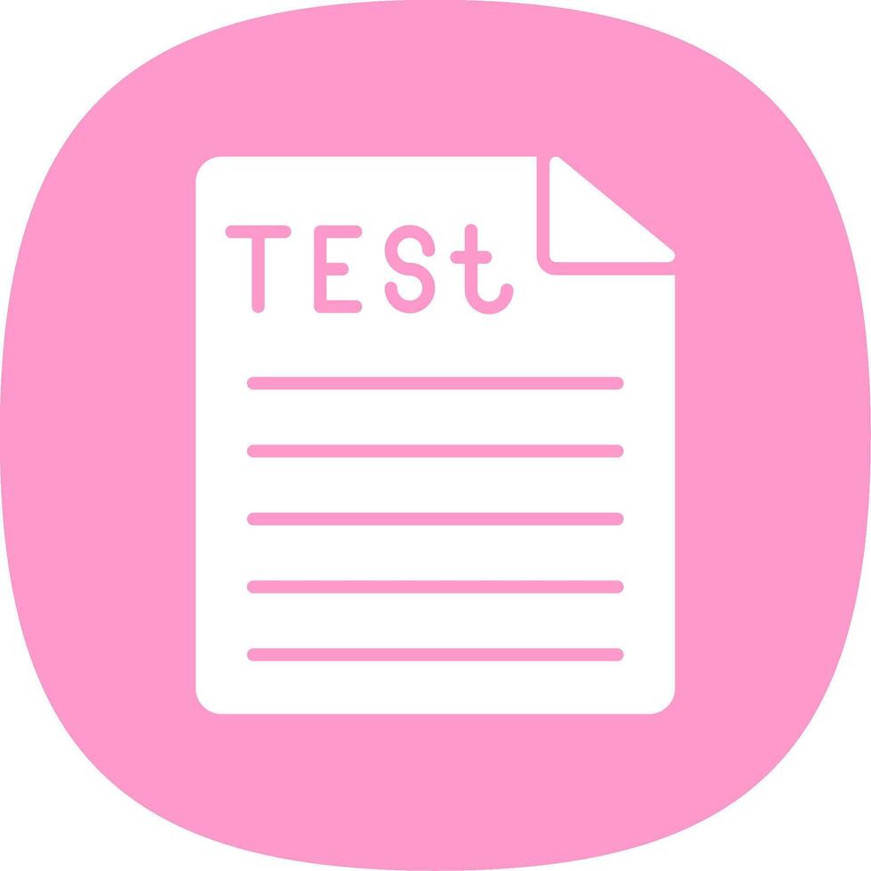 Test Glyph Curve Icon Design vector
