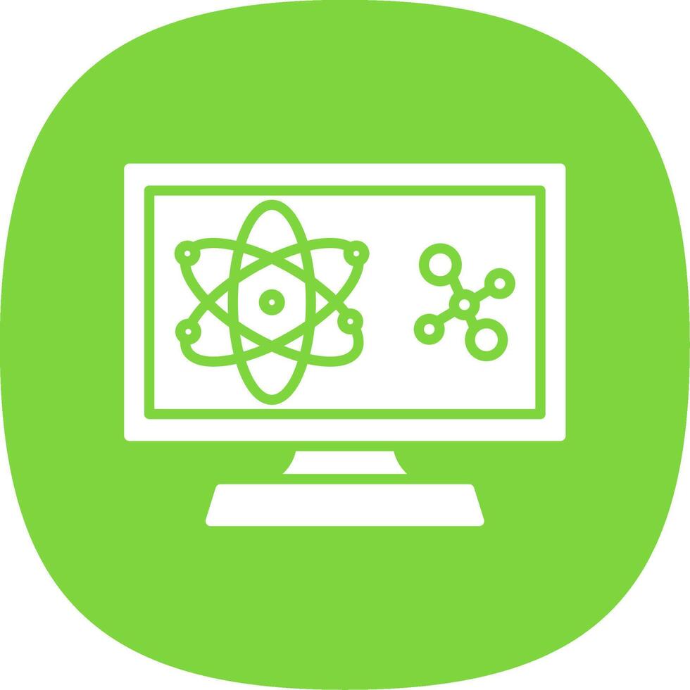Computer Science Glyph Curve Icon Design vector
