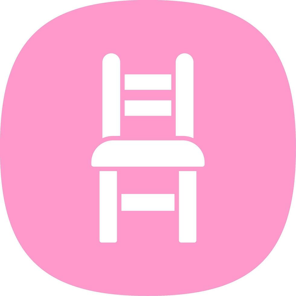 Dining Chair Glyph Curve Icon Design vector