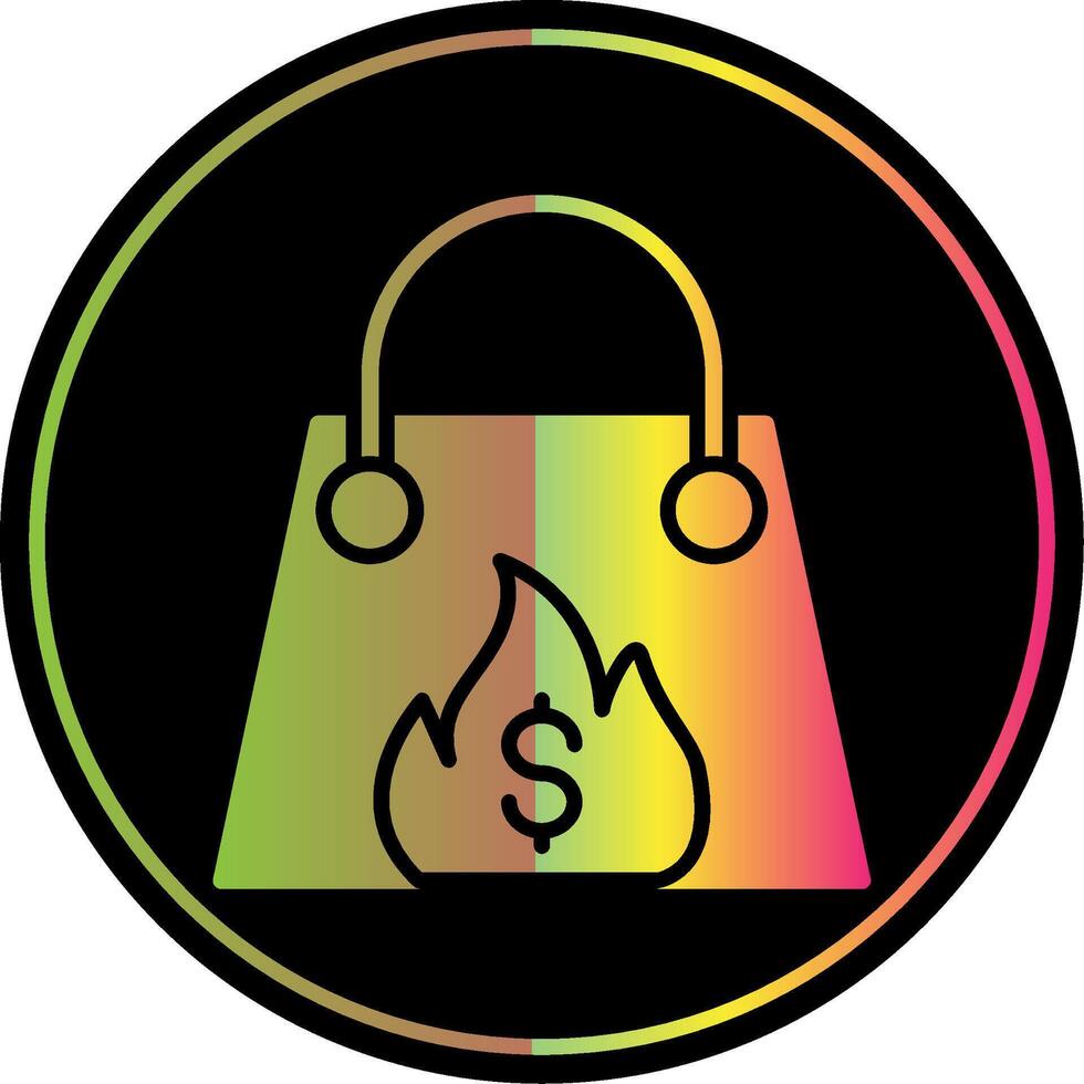 Hot Price Glyph Due Color Icon Design vector