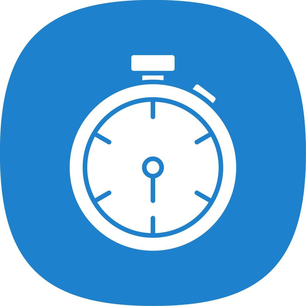 Stopwatch Glyph Curve Icon Design vector