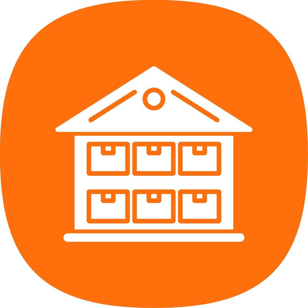 Storage Glyph Curve Icon Design vector
