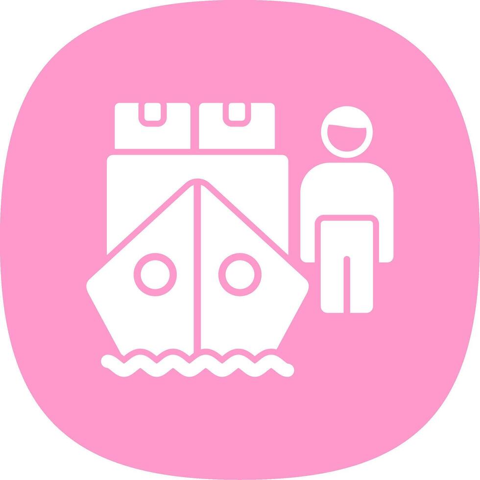 Ship Brokers Glyph Curve Icon Design vector