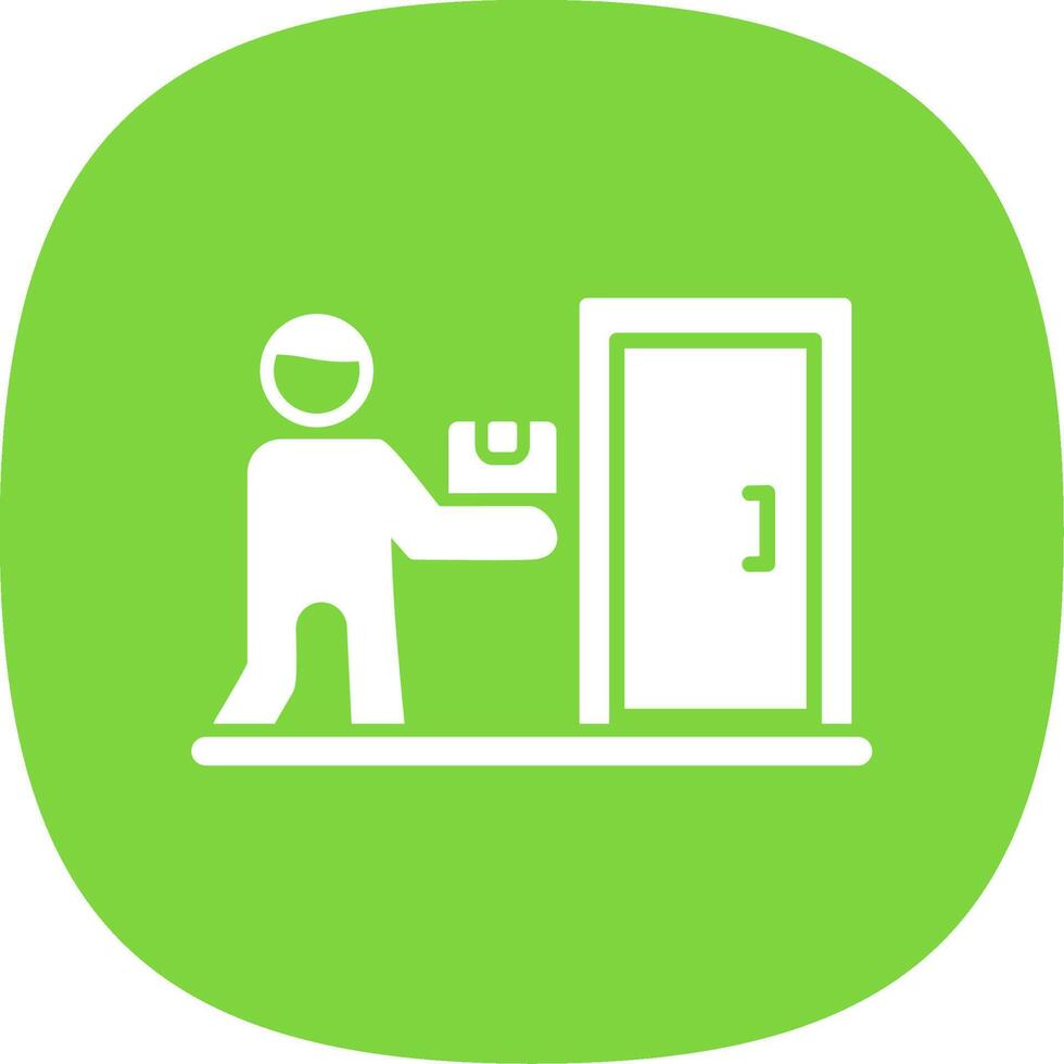 Door To Door Delivery Glyph Curve Icon Design vector