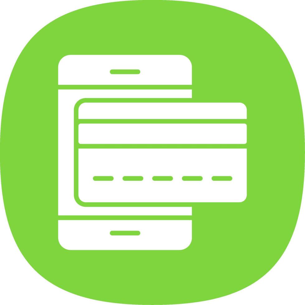 Mobile Payments Glyph Curve Icon Design vector