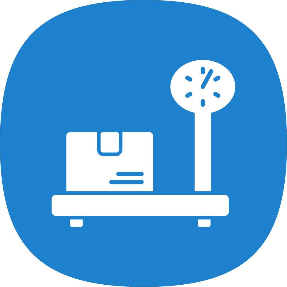 Weighting Glyph Curve Icon Design vector