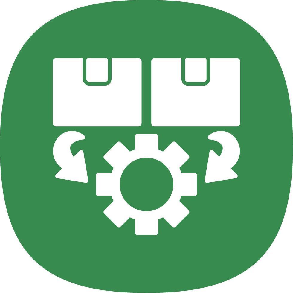 Order Processing Glyph Curve Icon Design vector