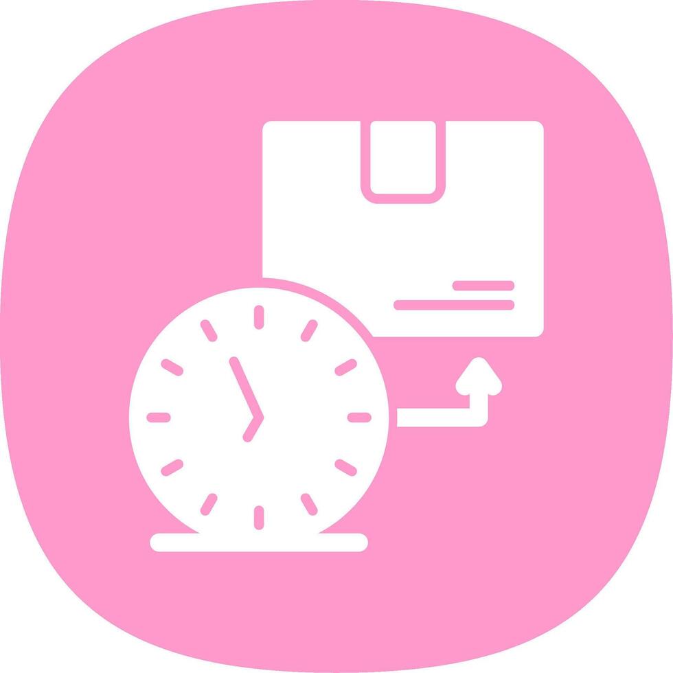 On Time Deliveries Glyph Curve Icon Design vector