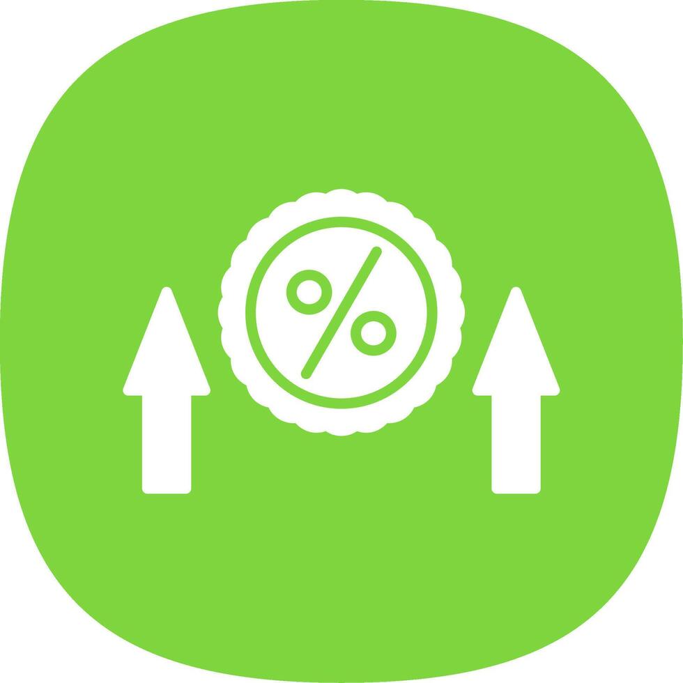 Sale Promotion Glyph Curve Icon Design vector