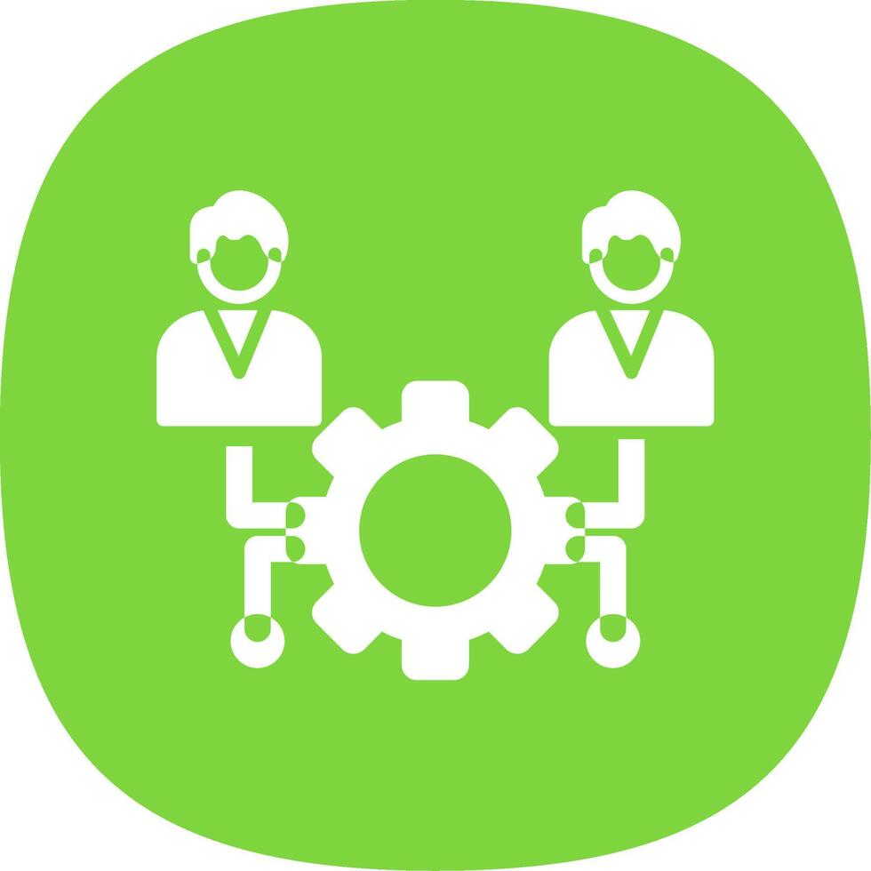 Outsource Management Glyph Curve Icon Design vector