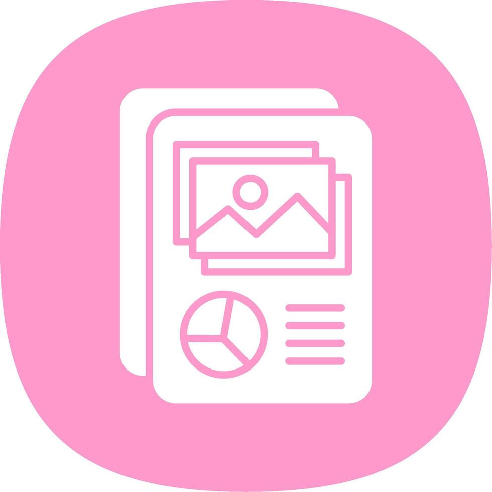 Unstructured Data Glyph Curve Icon Design vector