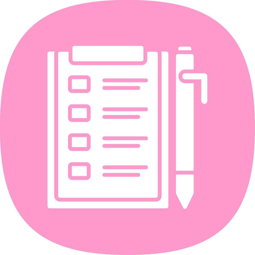 Assignment Glyph Curve Icon Design vector