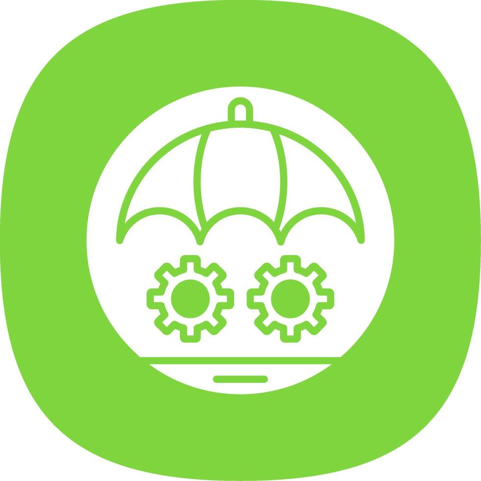Risk Management Glyph Curve Icon Design vector