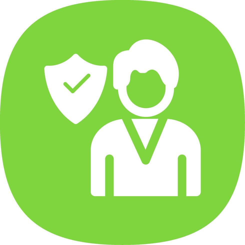 Employee Insurance Glyph Curve Icon Design vector