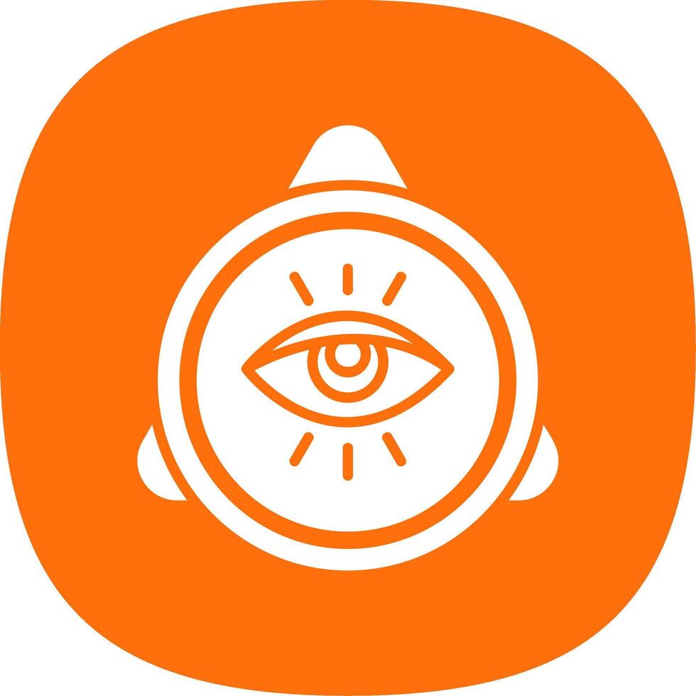 Eye Of Providence Glyph Curve Icon Design vector