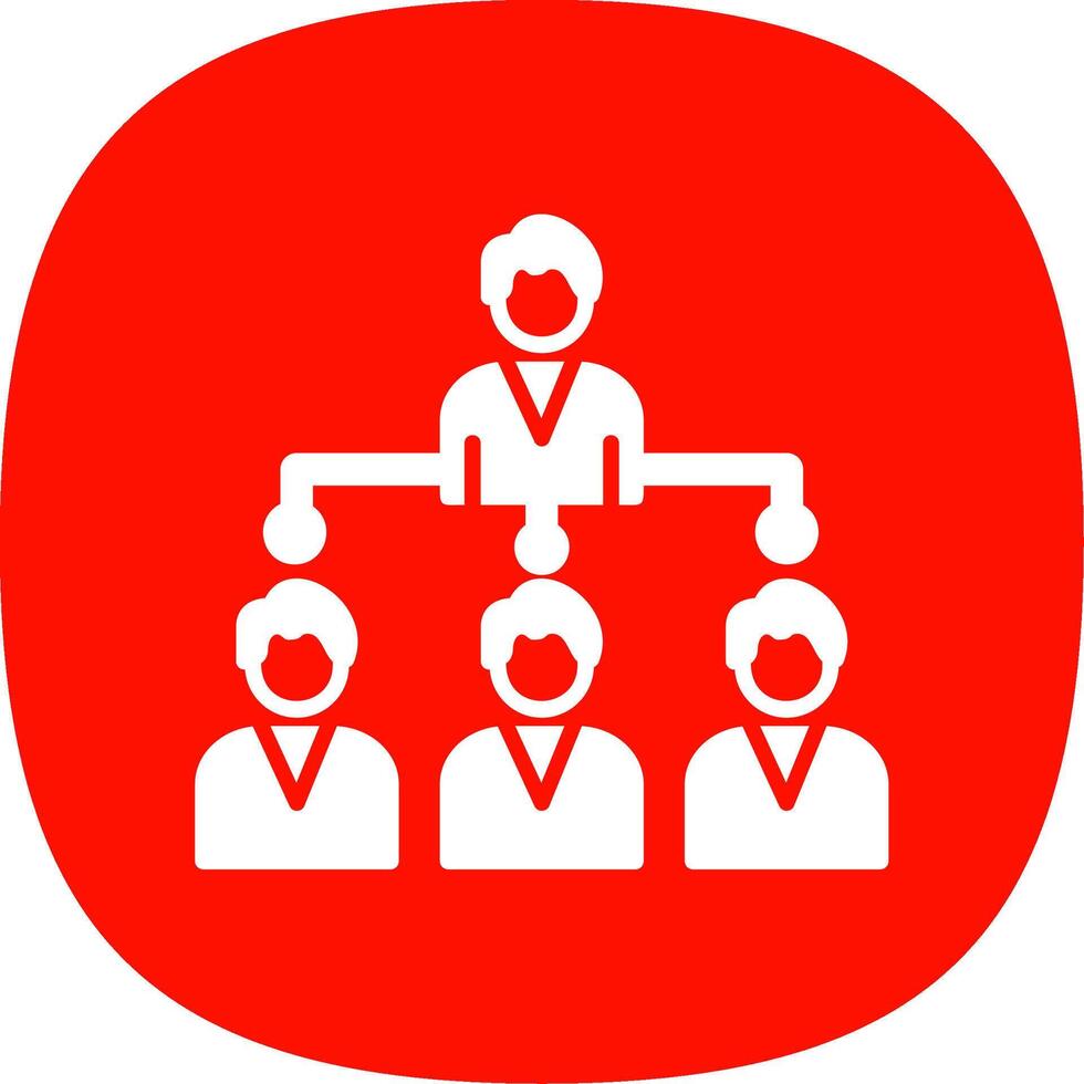 Company Structure Glyph Curve Icon Design vector