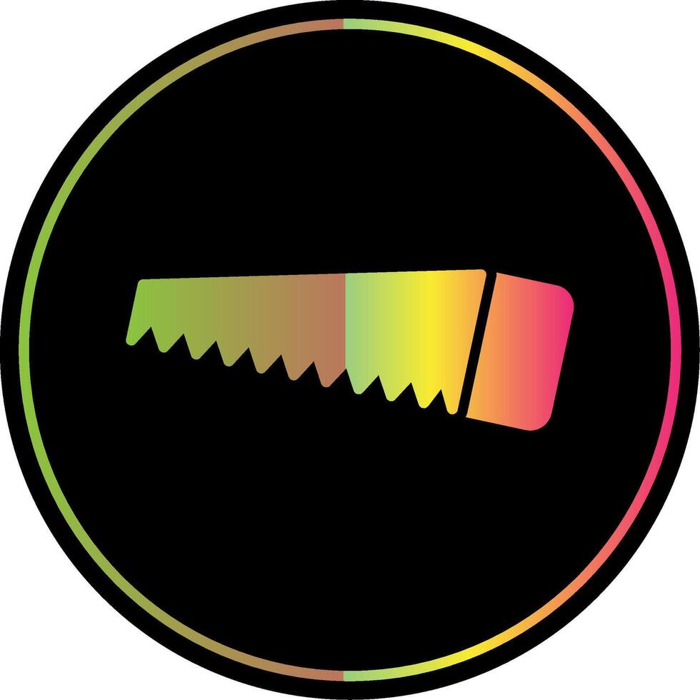 Handsaw Glyph Due Color Icon Design vector