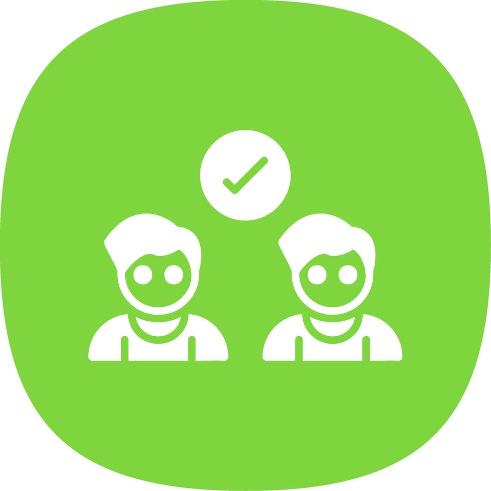 Deal Glyph Curve Icon Design vector