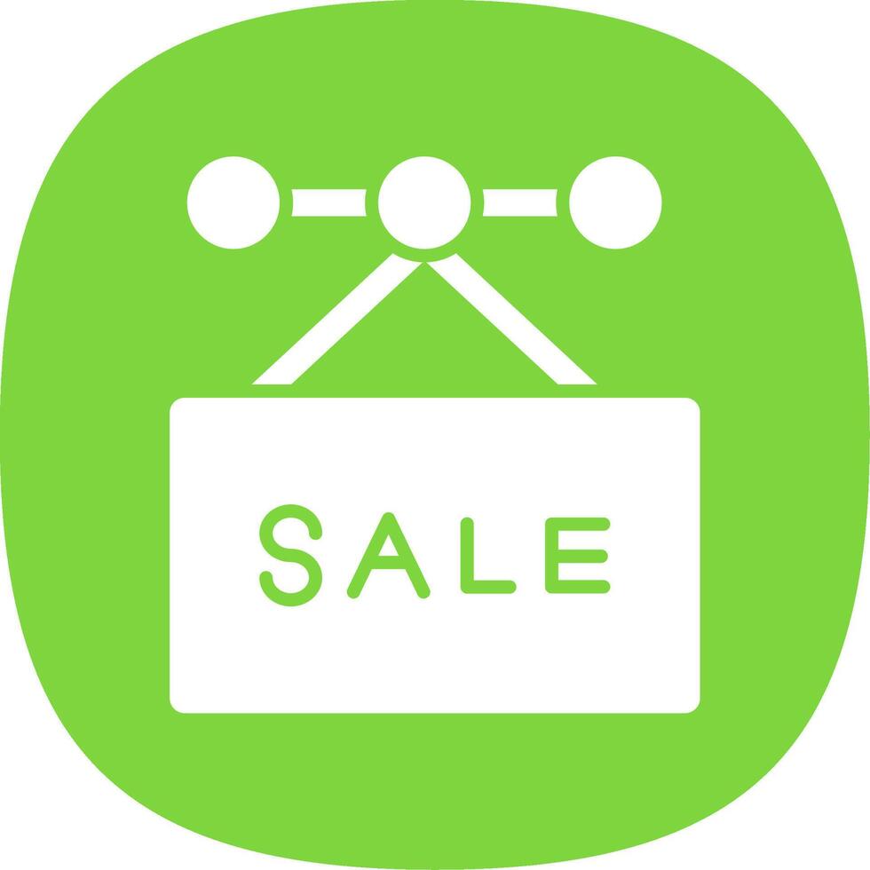 Sale Glyph Curve Icon Design vector