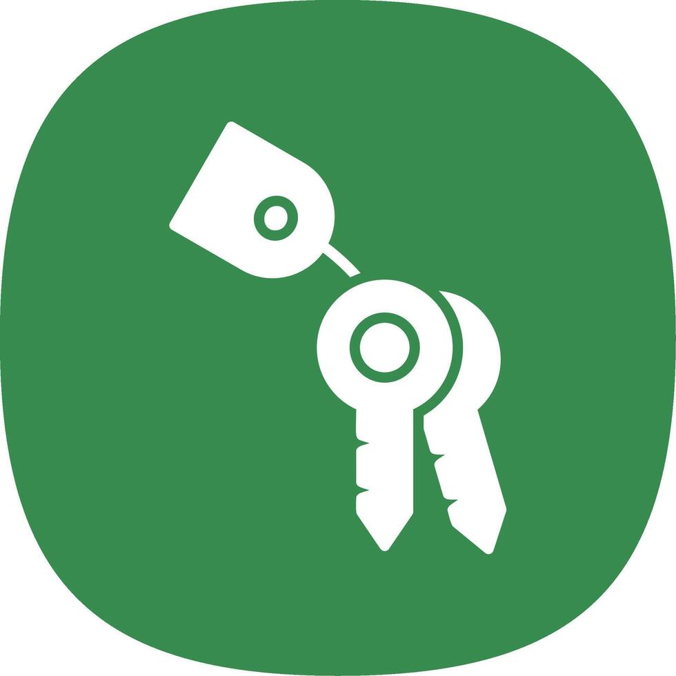 Keys Glyph Curve Icon Design vector