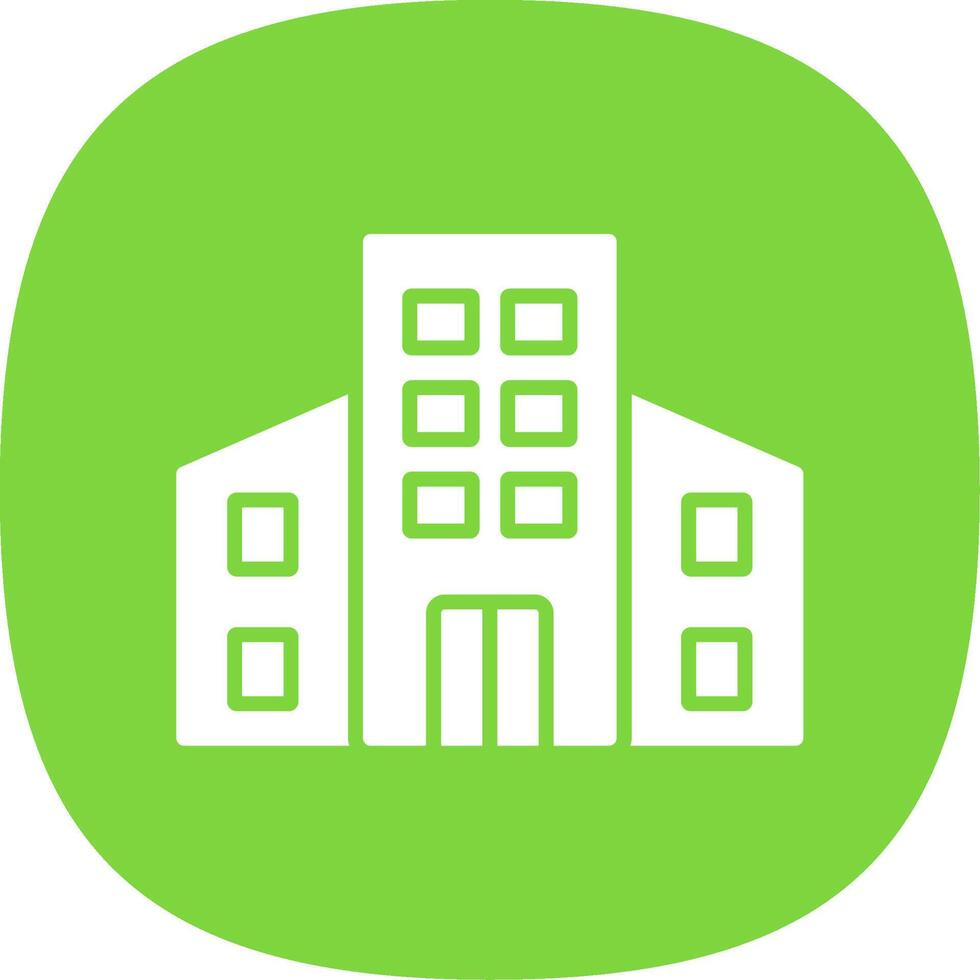 Buildings Glyph Curve Icon Design vector