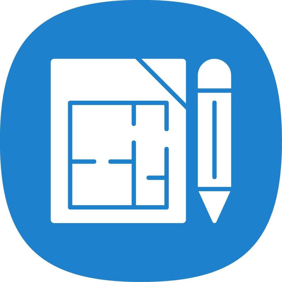 Architectural Terms Glyph Curve Icon Design vector