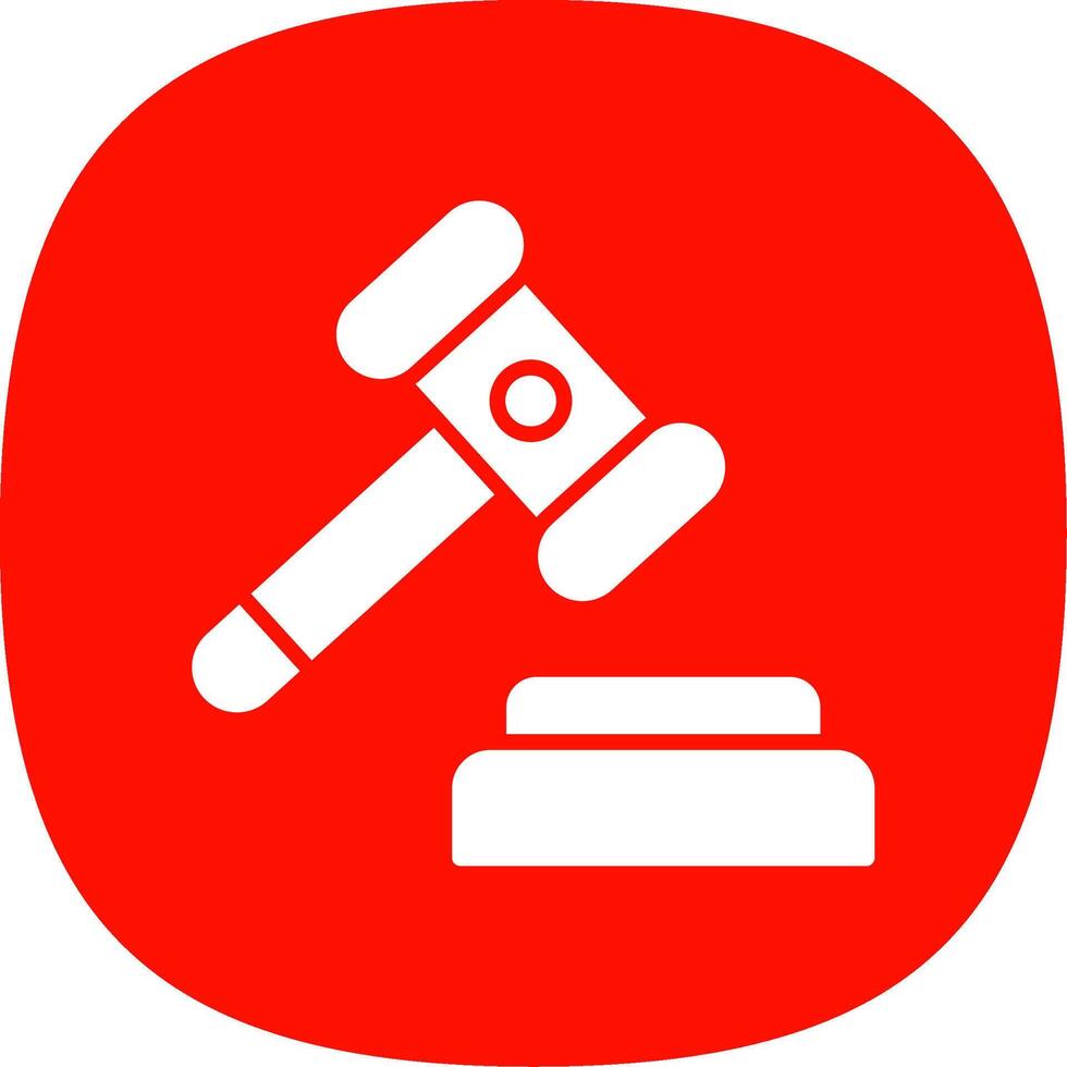 Auction Glyph Curve Icon Design vector