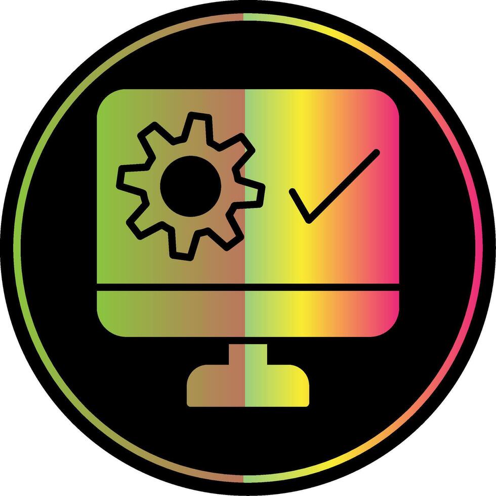 System Glyph Due Color Icon Design vector