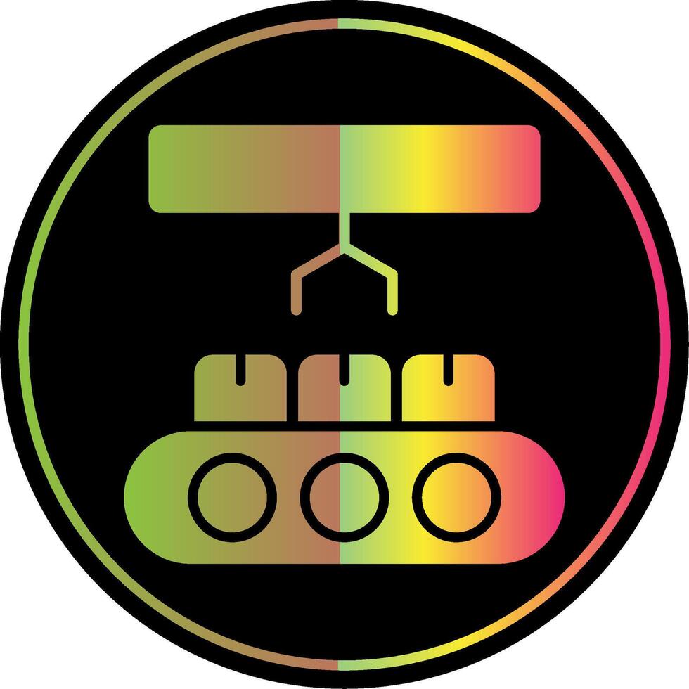 Industry Glyph Due Color Icon Design vector