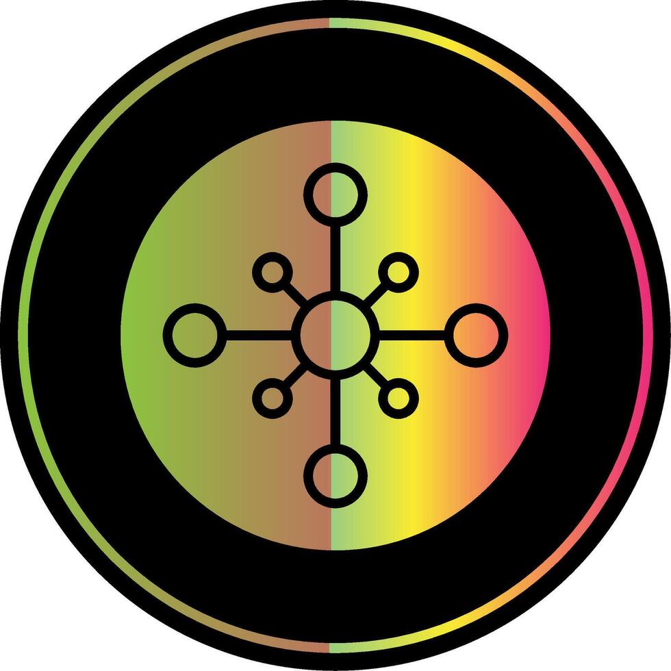 Network Hub Glyph Due Color Icon Design vector