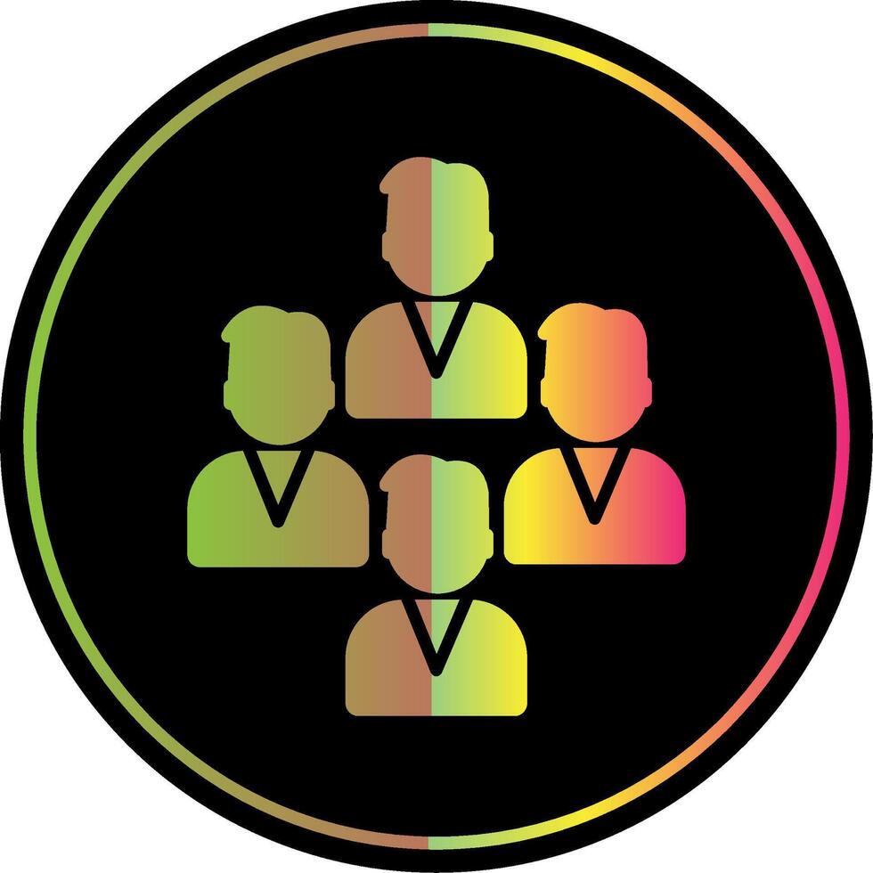 TeamGlyph Due Color Multi Circle Glyph Due Color Icon Design vector