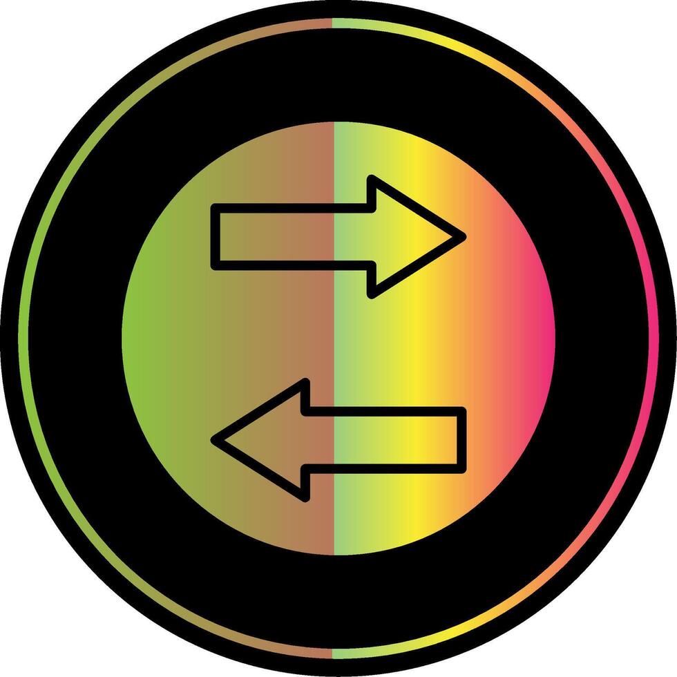 Database Transfer Glyph Due Color Icon Design vector