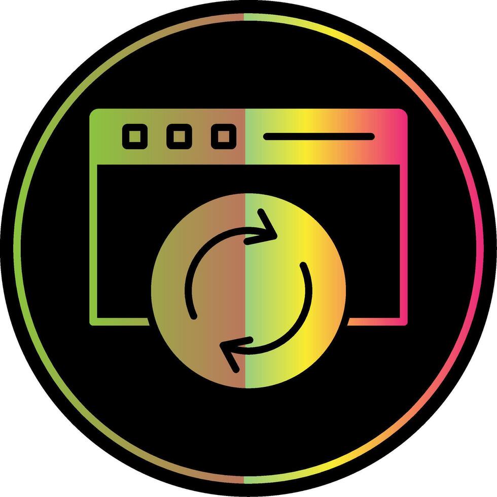 Page Loading Glyph Due Color Icon Design vector