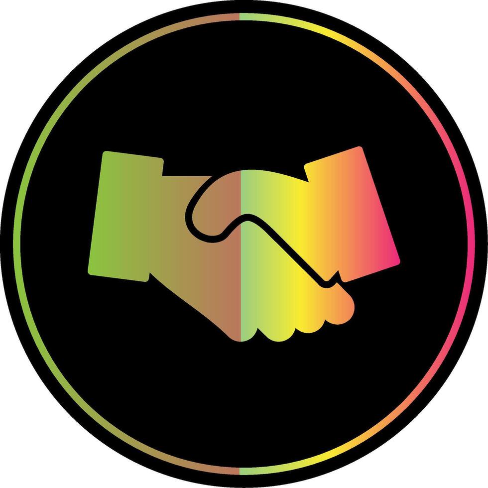 Hand Shake Glyph Due Color Icon Design vector