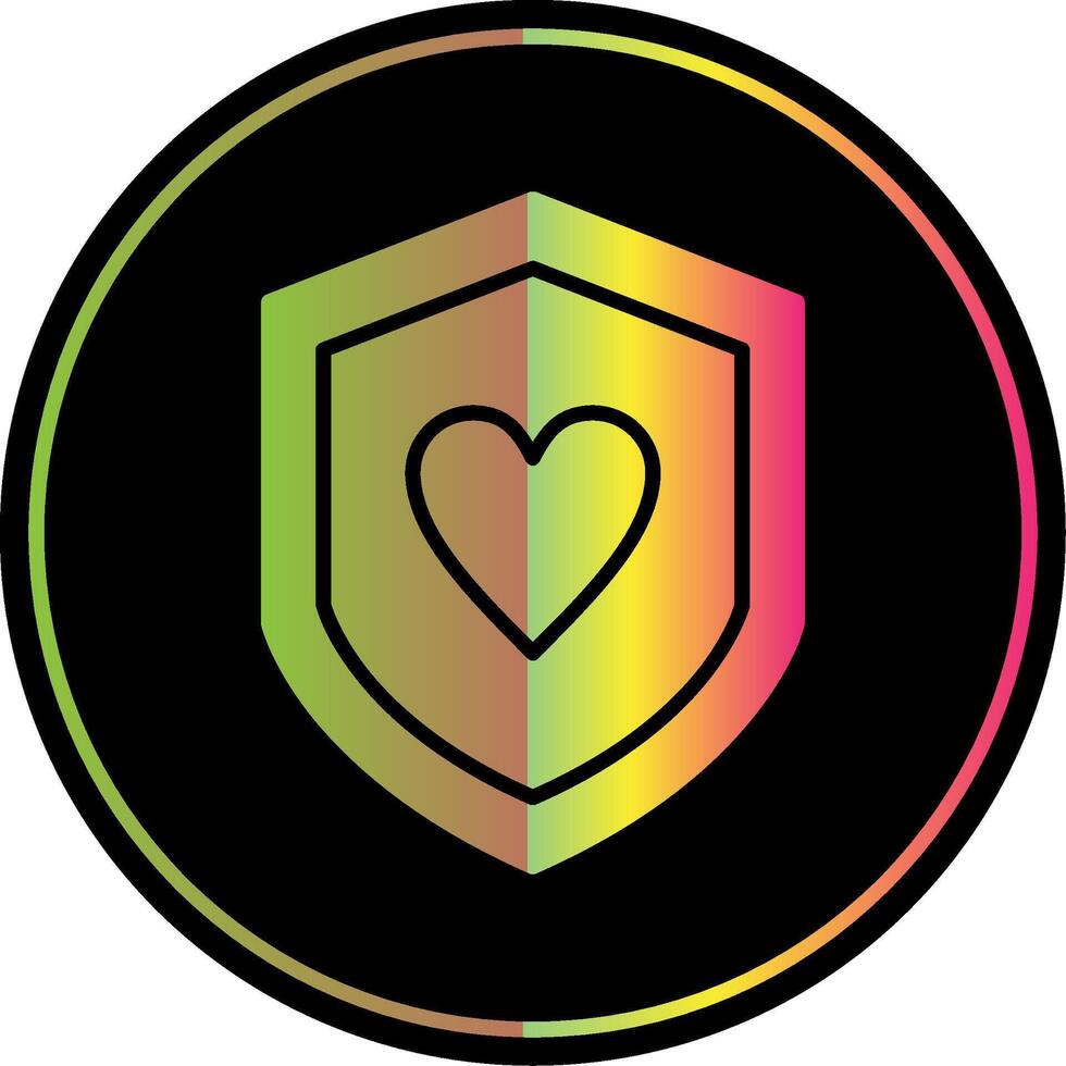 Security Like Glyph Due Color Icon Design vector
