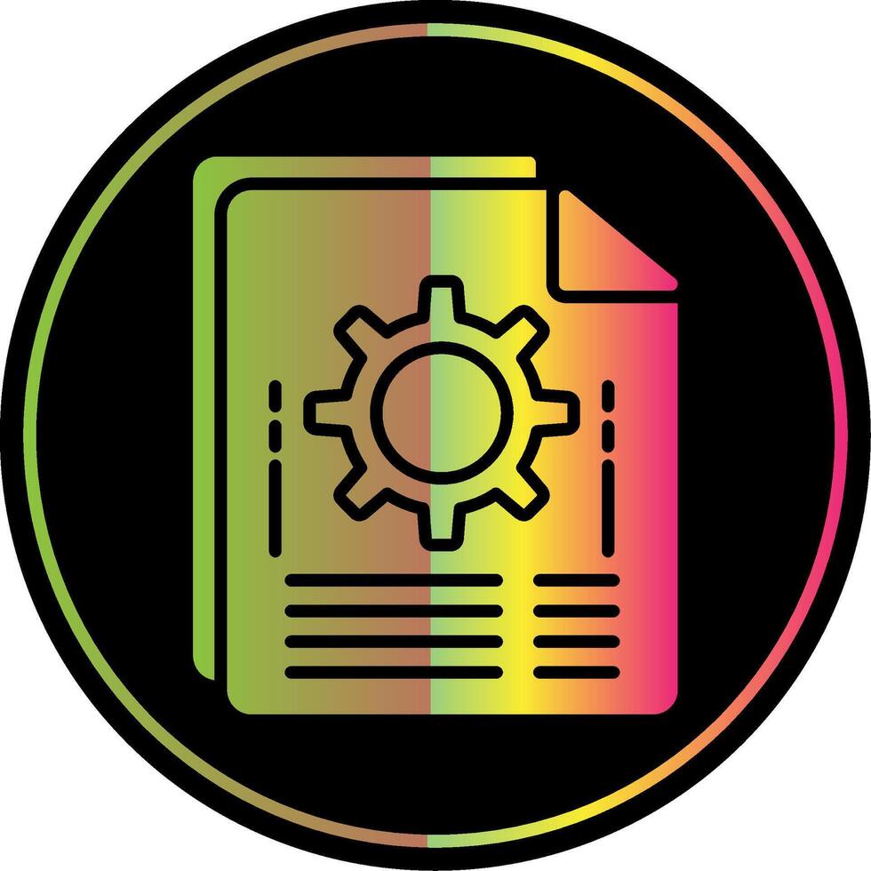 Page Glyph Due Color Icon Design vector