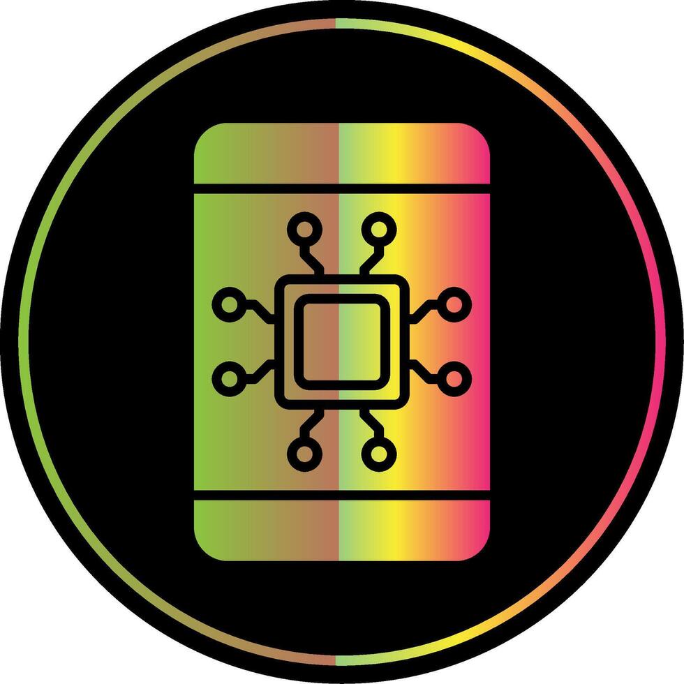 Mobile Technology Glyph Due Color Icon Design vector