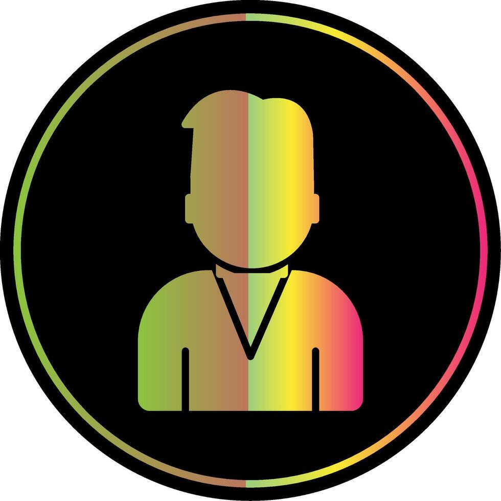 Person Avatar Glyph Due Color Icon Design vector