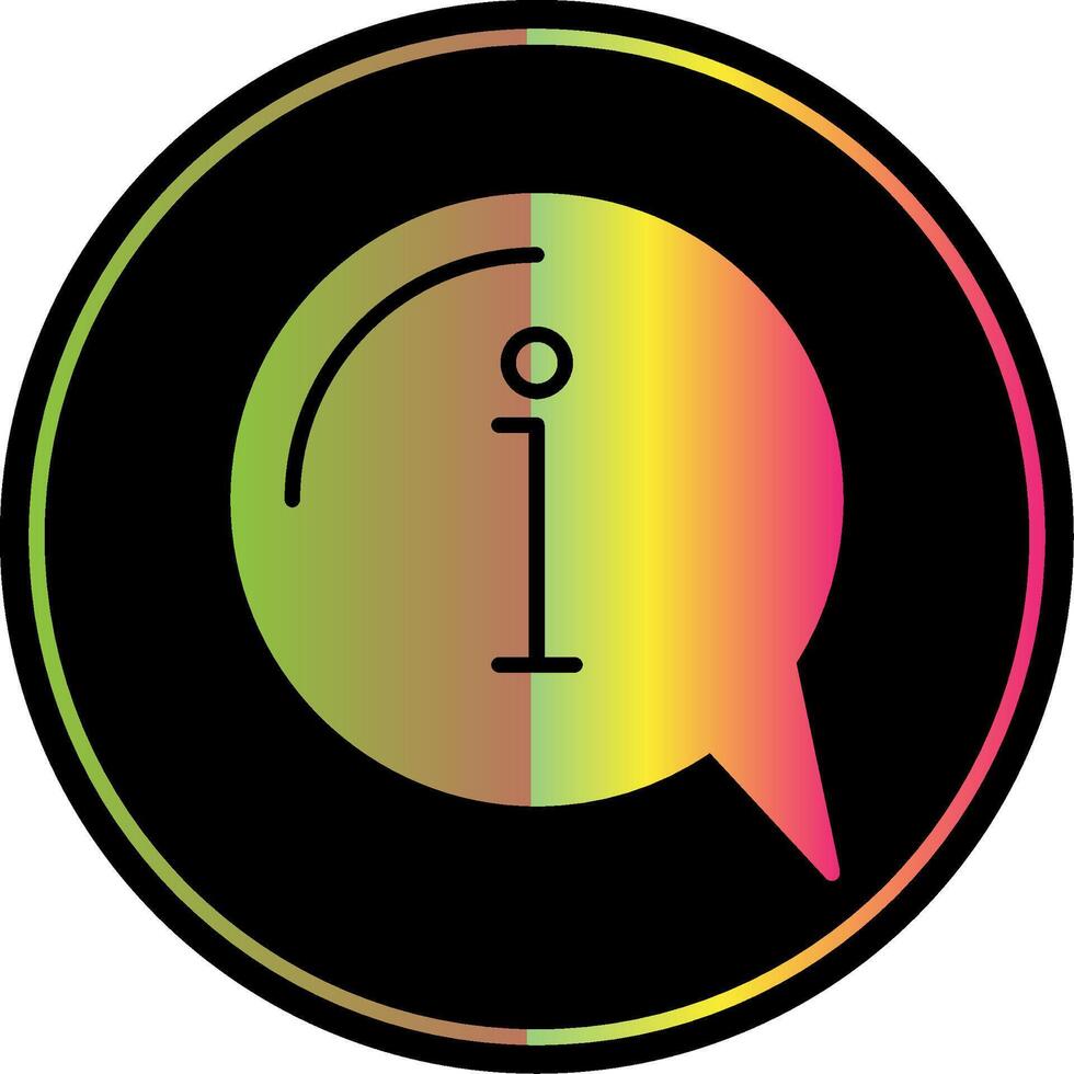 Information Glyph Due Color Icon Design vector