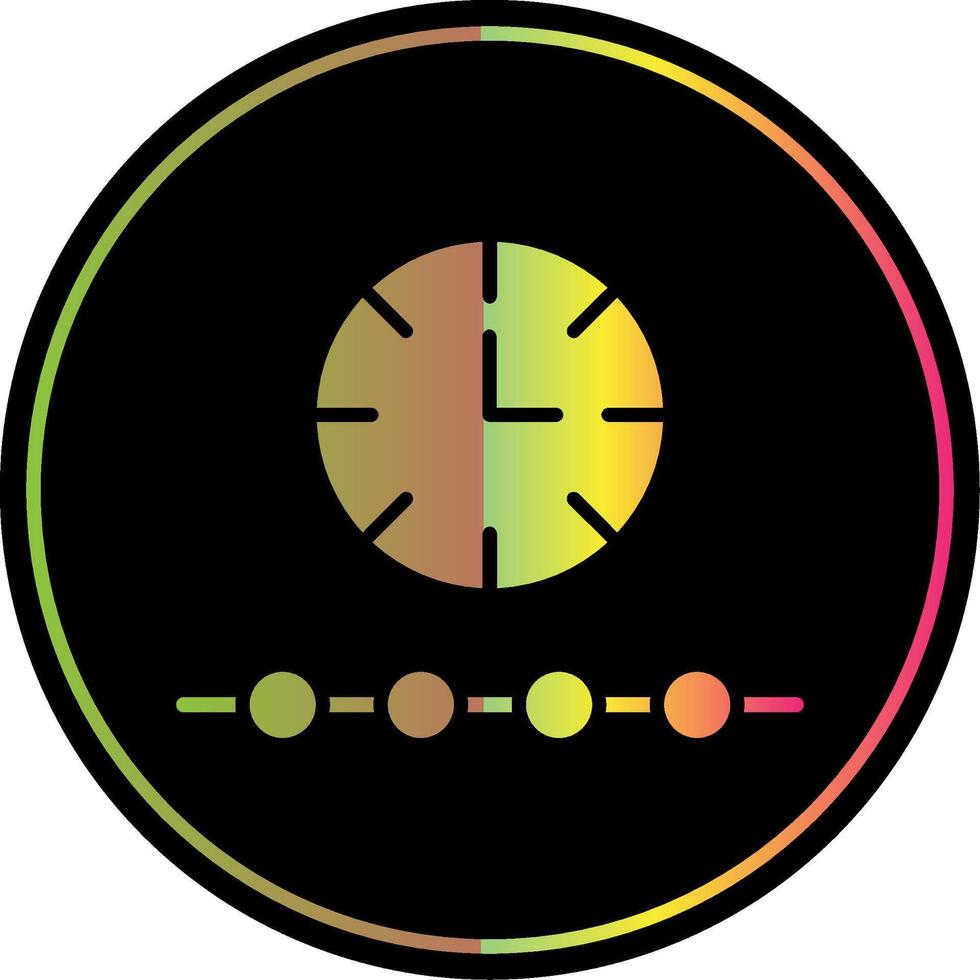 Free Time Glyph Due Color Icon Design vector
