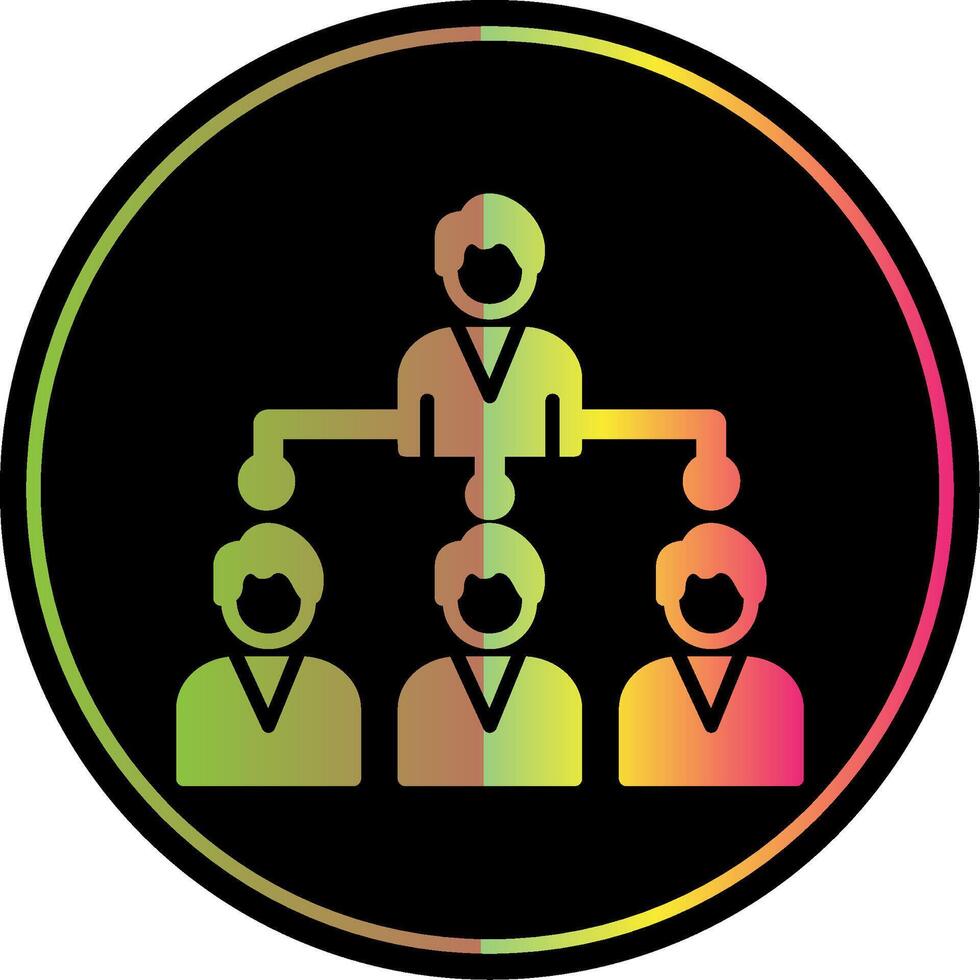 Company Structure Glyph Due Color Icon Design vector