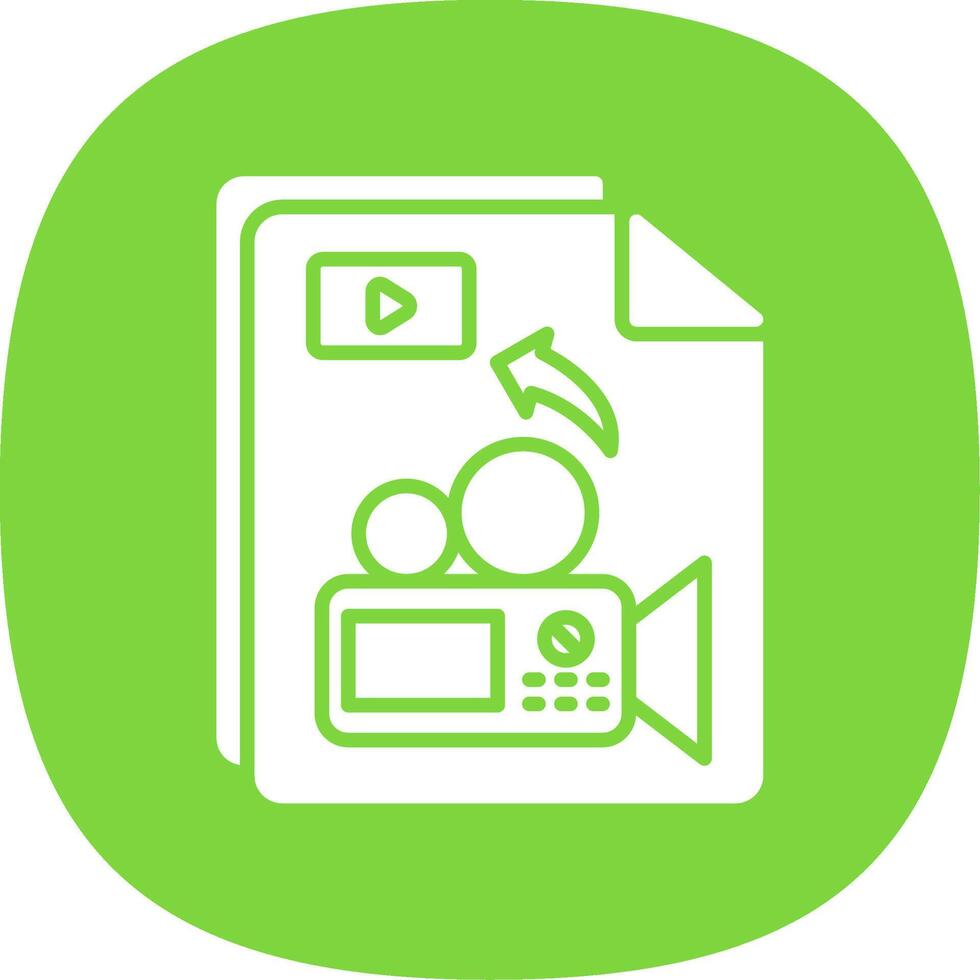 Glyph Curve Icon Design vector