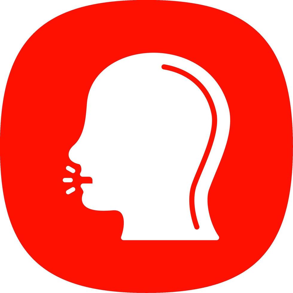 Talk Glyph Curve Icon Design vector