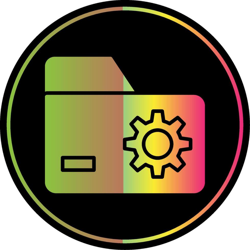 Folder Management Glyph Due Color Icon Design vector