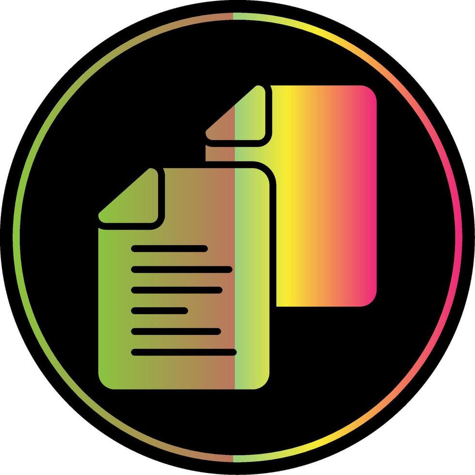 Content Design Glyph Due Color Icon Design vector