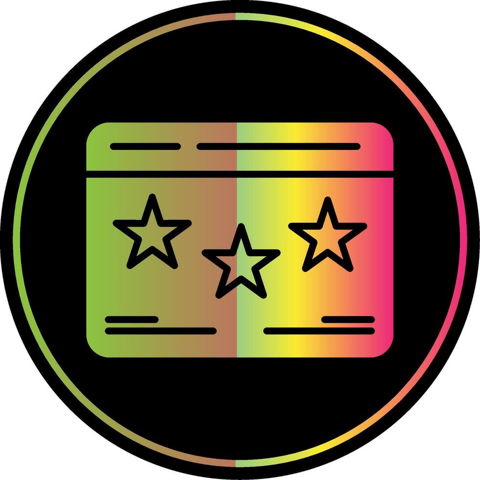Web Rating Glyph Due Color Icon Design vector