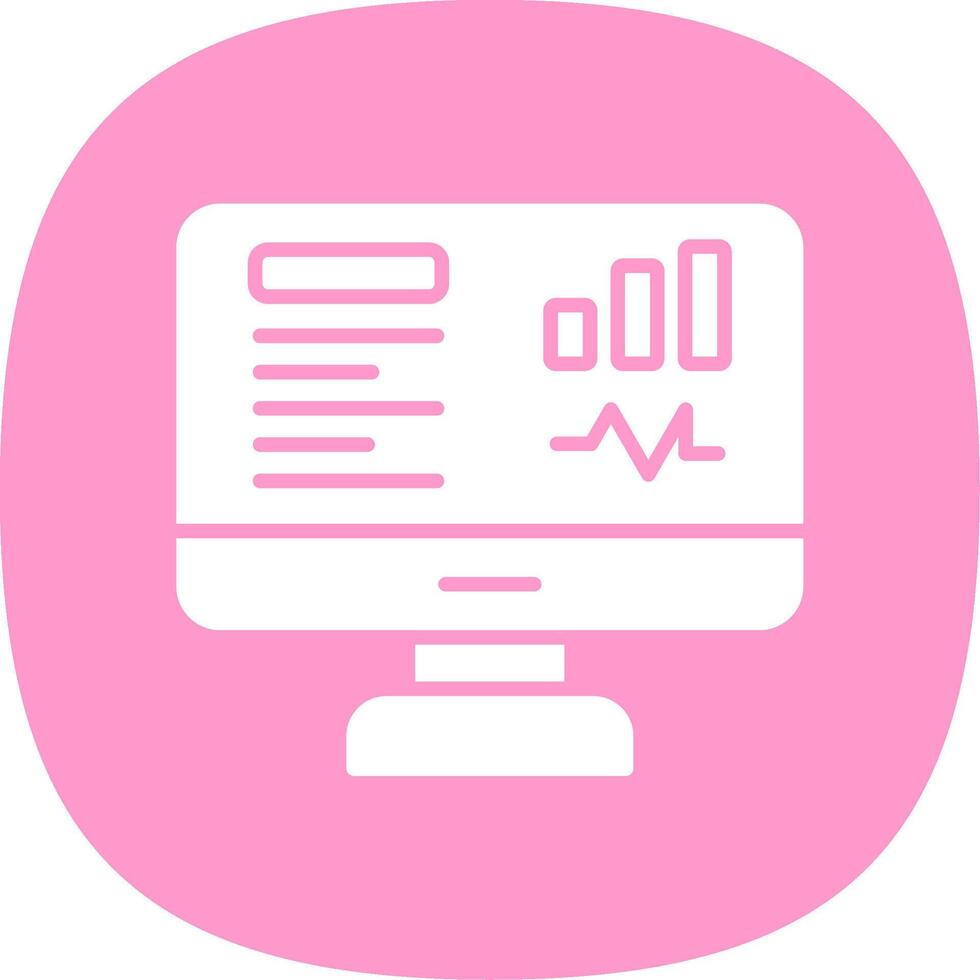 Dashboard Glyph Curve Icon Design vector