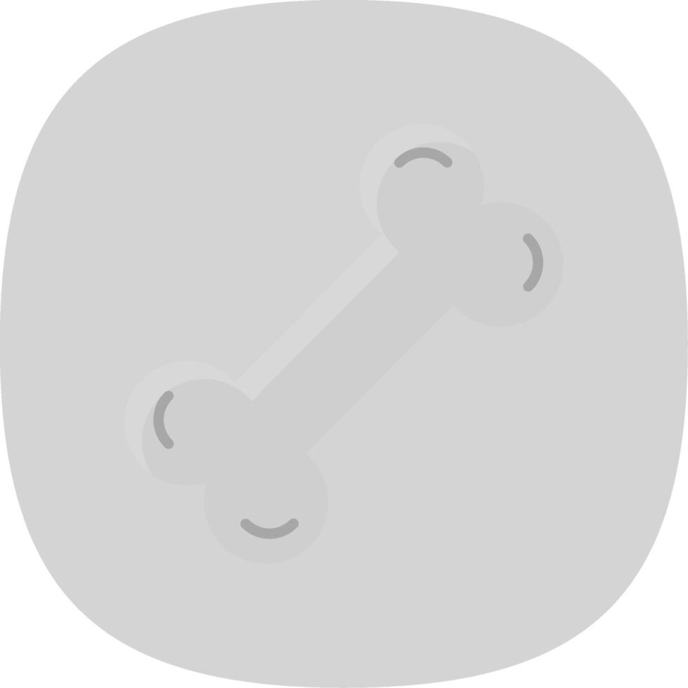 Bone Flat Curve Icon Design vector